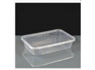 Clear Rectangular Plastic Microwavable Containers/Lids (4 sizes)